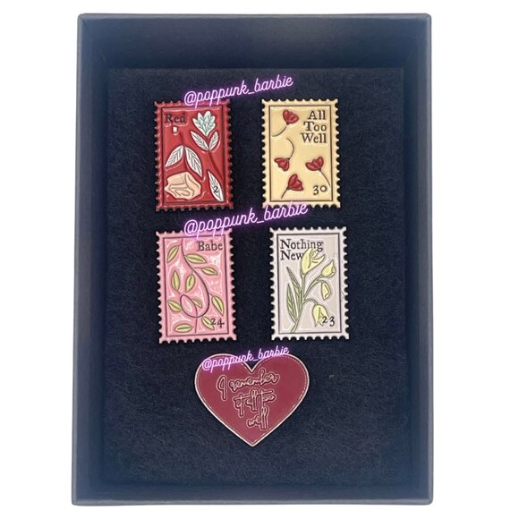 Taylor Swift Accessories - Taylor Swift Inspired Red (Taylor’s Version) Enamel Pin Bundle Set